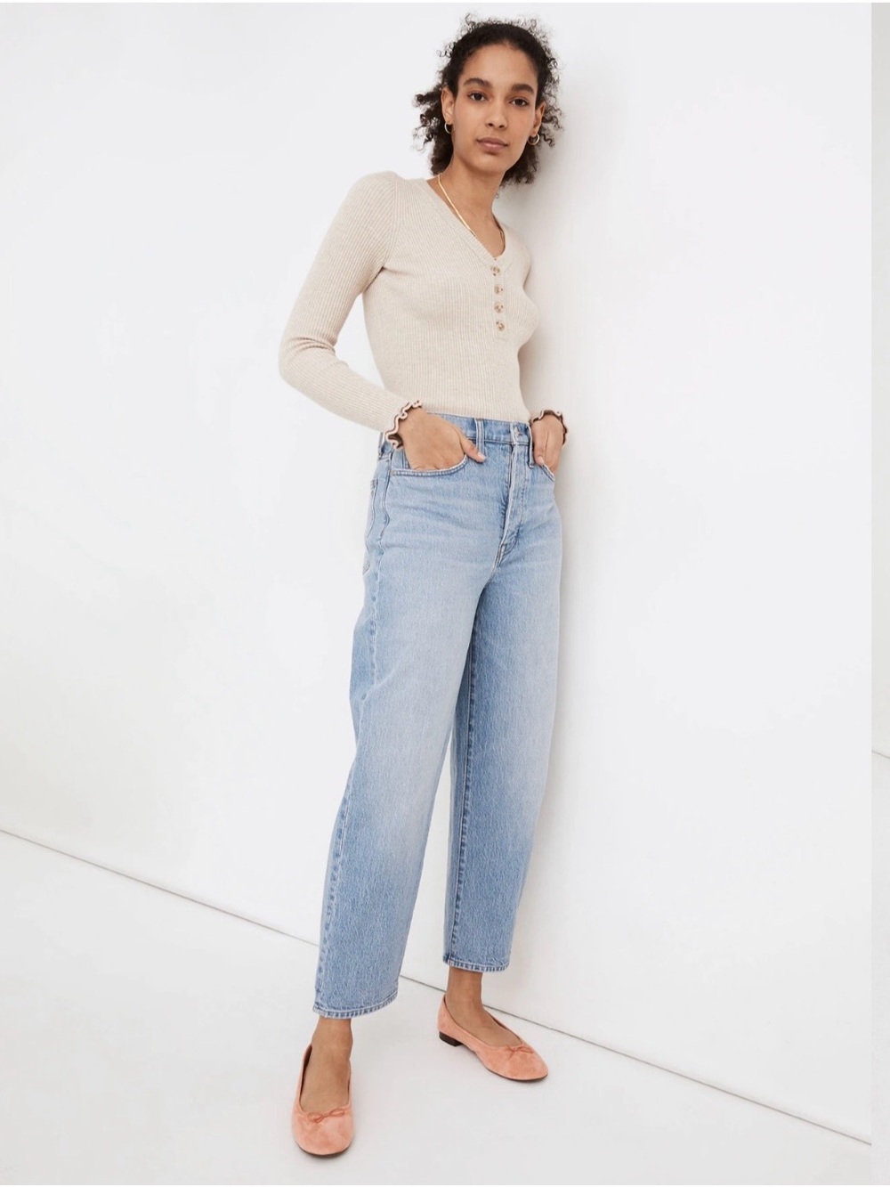 Madewell Balloon Jeans in Hewes Wash